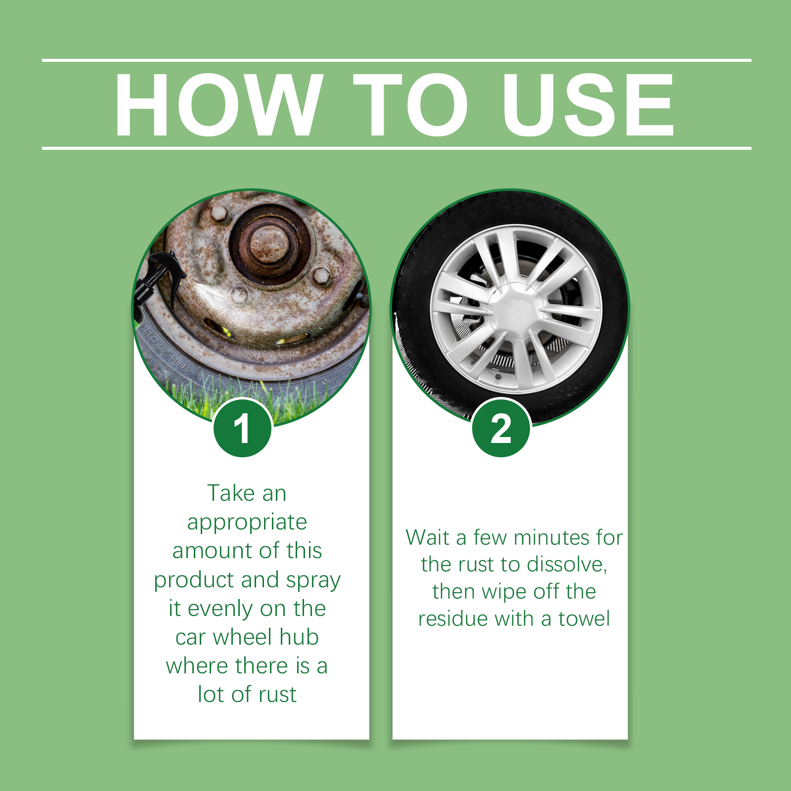 Wheel Hub Rust Removal Spray Car Wheel Cleaning Decontamination Rust Renovation Polishing Maintenance - Image 7