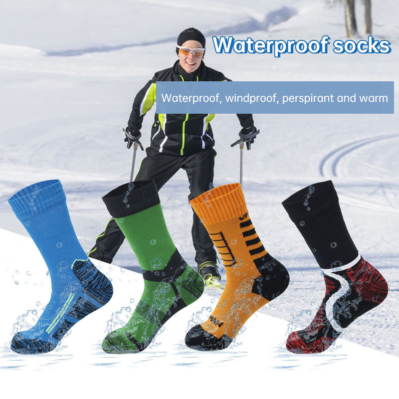 Socks Waterproof Breathable Outdoor Waterproof Hiking Wading Camping Winter Skiing Sock Riding Snow Warm Waterproof Socks - Image 2