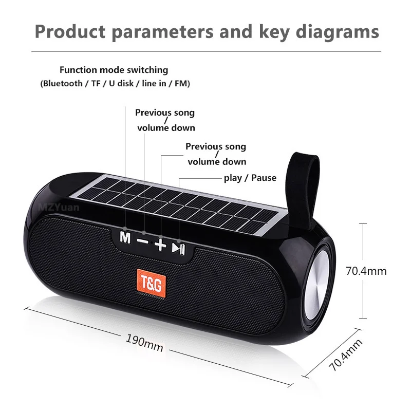 Solar charging Bluetooth Speaker - Image 4